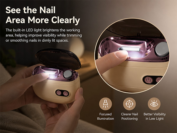 2-in-1 Smart Electric Nail Clipper &amp; Polisher