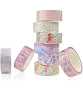 Ovatt 9 Rolls Cute Animal Washi Tape Set, Kawaii Decorative Adhesive Tape, Perfect for DIY Crafts...