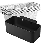 HE-SANQI Grill Grease Catcher for Blackstone Griddle with 10 Pack Grease Cup Liners Aluminum Foil...