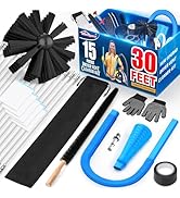 Sealegend 15-Piece 25-Feet Dryer Vent Cleaner Kit, Dryer Cleaning Tools, Omnidirectional Dryer Li...