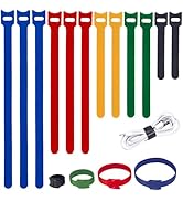 MVYC 200PCS Reusable Cable Ties Wire Ties Cord Organizer Cable Organizer Adjustable Cable Managem...