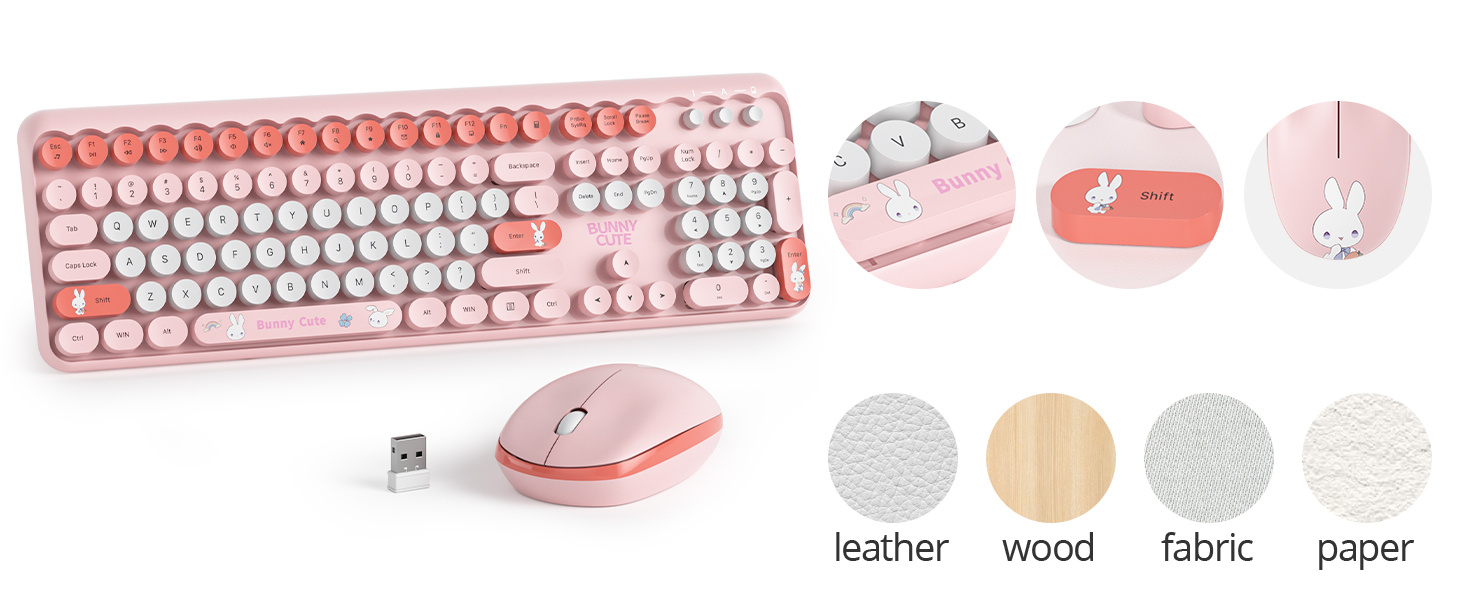 retro keyboard and mouse wireless