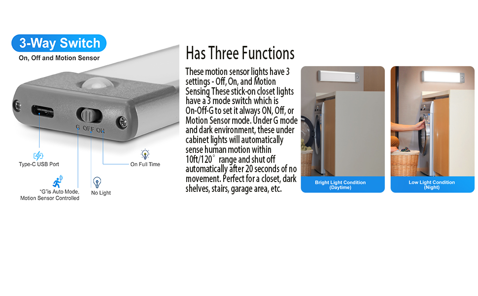 Wireless USB Rechargeable Kitchen Night Lights