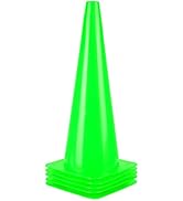 [5 Pack] 18 inch Traffic Cones, Safety Road Parking Cones,Agility Field Marker Cones for Soccer B...
