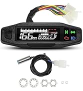 Motorcycle Speedometer MAIMEIMI 9-16V Universal Motorcycle Gauge Cluster with Digital Motorcycle ...