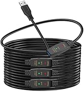 LDKCOK Active USB 3.0 Extension Cable 100ft– Male to Female Extender Cord, USB Extension Cable fo...