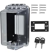 PKLIYH Baby Safety Outlet Cover Box-Key Lock for Much Better Toddler Proofing,Easier Operation,Si...