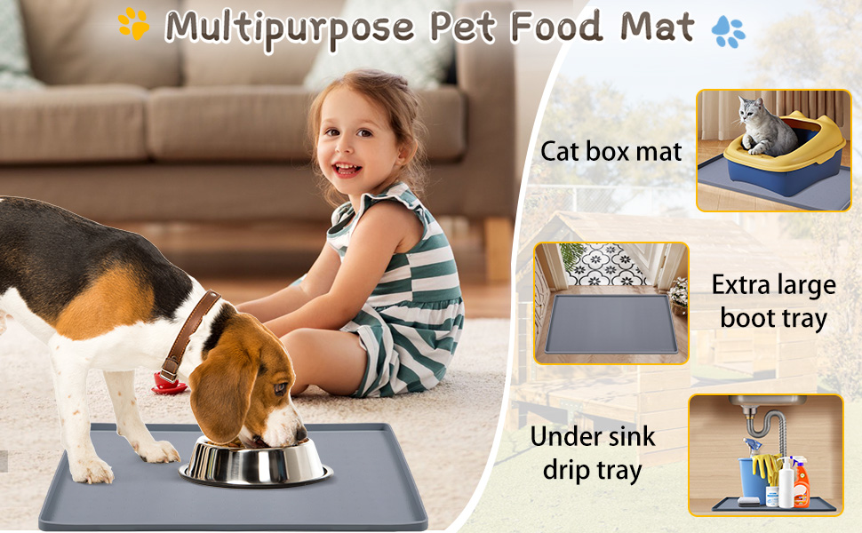dog placemats for food and water,rubber floor mats for home,pet bowl mats for food and water