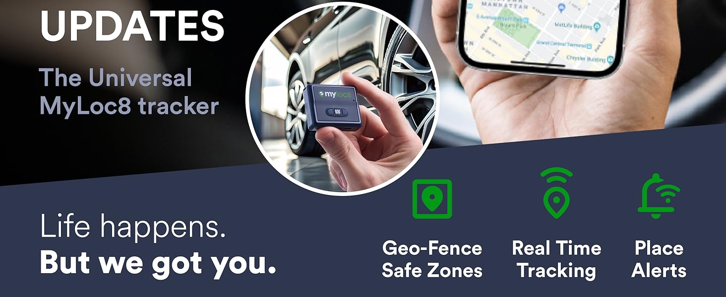 real time tracking with alerts for gps locater from myloc8 universal