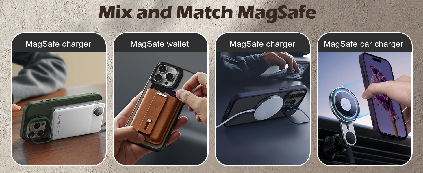 iPhone 14 Plus Case with Screen Protector &amp;amp; Camera Lens Protector,Compatible with MagSafe