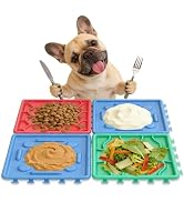 Lick Mat for Dogs &amp; Cats Enrichment Toy Slow Feeder Puzzle for Anxiety Relief and Boredom Reducer
