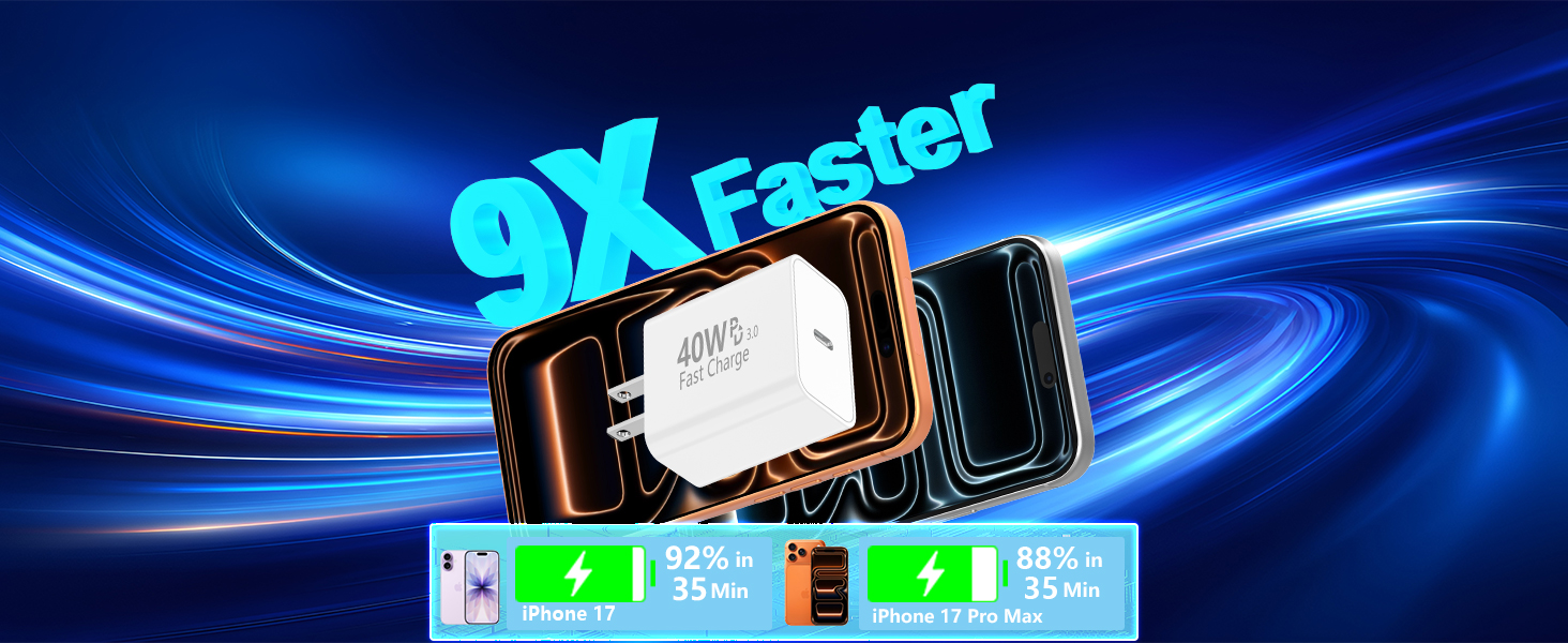 MFi Certified 4Pack 40W USB-C Charger Block Type-C Wall Charging Dynamic Power Adapter