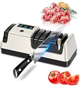 NATGIFT Electric Knife Sharpener Blade Sharpeners Machine 100% Diamond Abrasives and Precision An...