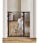 COMOMY 42" Extra Tall Baby Gate for Stairs Doorways, Fits Openings 29.5" to 40.6" Wide, Auto Clos...