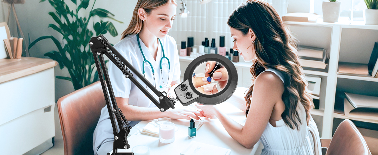 nailing 10x magnifying glass with light and stand magnifying desk lamp magnifier lamp