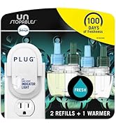 Febreze Air Freshener Plug In, Wall Diffuser, Plug in Air Fresheners for home, Unstopables Fresh ...