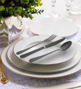 Black Silverware Set, 20 Pieces Flatware Cutlery Set ENLOY Stainless Steel Utensils Service for 4...
