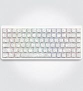 White topographic keycaps low profile side printed