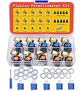 Potentiometer Kit 46 pcs B1K–B1M Ohm Linear Rotary Taper Potentiometer with WH148 Knobs, Multi-Tu...