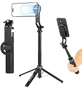 PIOENIMAGE Magnetic Selfie Stick Phone Tripod for iPhone, Travel Tripod for iPhone, Extendable Ma...