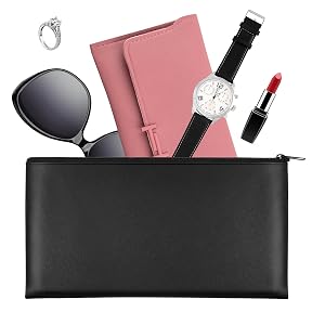 Bank Bag,Money Pouch, Leatherette Security Deposit Bags, cash bag Leatherette