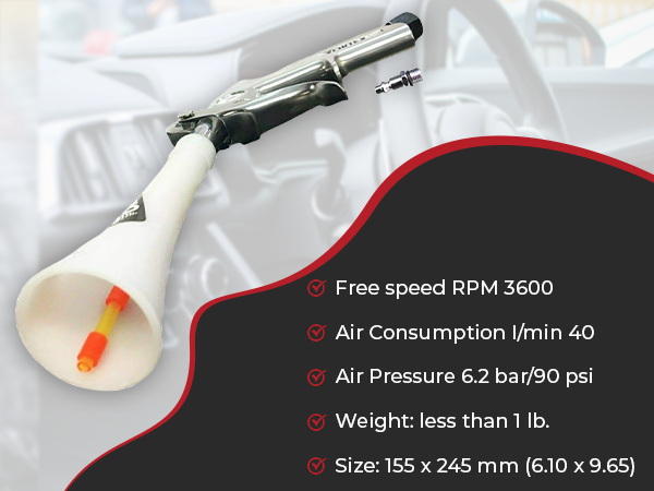 HI-TECH Vortex Cleaning Gun - Quickly Blasts Dirt and Dust from Surface