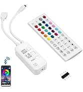 iNextStation RGB LED Controller APP Music Sync, Wireless Bluetooth LED Strip Light Controller wit...