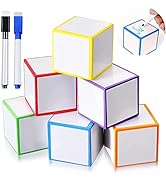 ESEHGS Dry Erase Blocks Set Dry Erase Blank Foam Dice Dry Erase Cubes with 5 Pieces Colorful Mark...