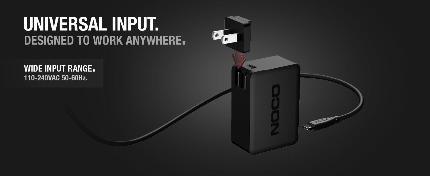 NOCO U65 65W Boost X USB-C Fast Charger for GBX45, GBX55, GBX75, &amp; GBX155 Jump Starters, and More