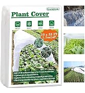 Garutom Plant Covers Freeze Protection 10ft x 33ft 1.1 oz Frost Cloth Plant Freeze Protection, Fr...