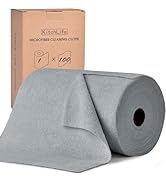 KitchLife Microfiber Cleaning Cloth Roll, 100 Pack - Tear-Away Towels, Lint-Free, Reusable, Washa...