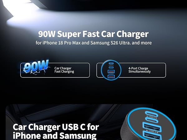 car charger usb c fast charge