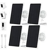 4-Pack 5W Solar Panels for Security Cameras with 360° Adjustable Mounting - IP65 Waterproof - 9.8...