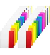 KICNIC 480 Pieces Sticky Tabs 2 Inch Index Tabs, Colored Page Markers Repositionable Tags Reading...