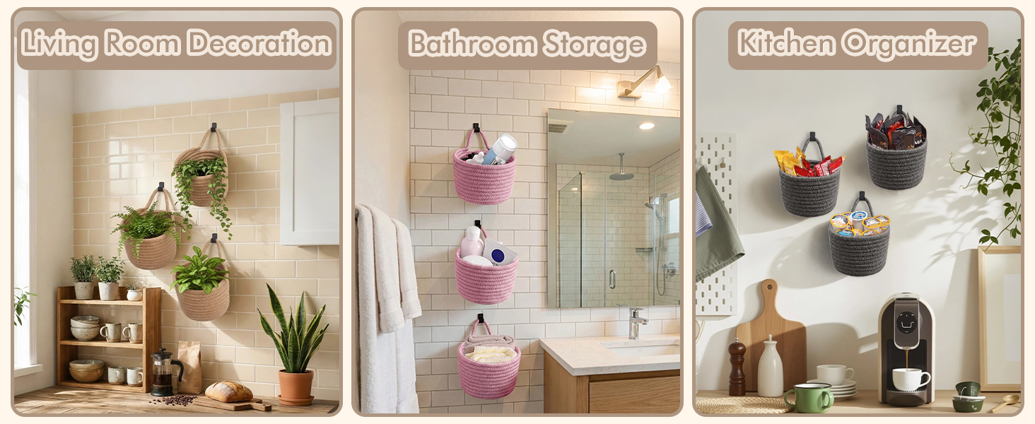 Storage Organizers and Decoration Pocket Caddy Bins on Door Rack wall hanging organizer