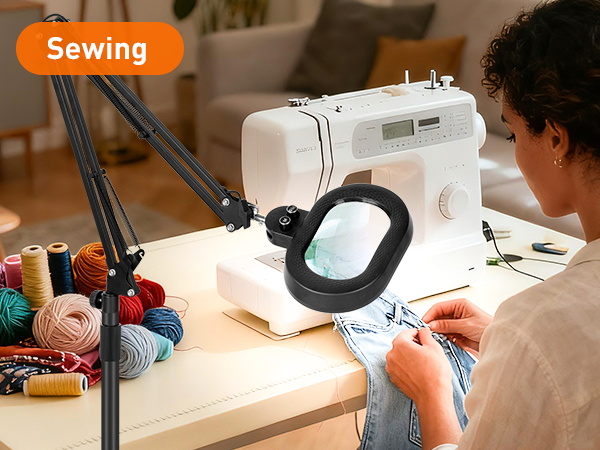 magnifying floor lamp lighted magnifier needlepoint light aesthetic lamp Sewing embroidery light