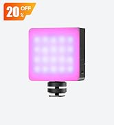 ULANZI VL49 Pro RGB Video Light, Mini Rechargeable LED Camera 360° Full Color Portable,2500-9000K...