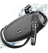 W-KING Portable Loud Bluetooth Speakers with Wireless Microphone, (120W PEAK)70W Outdoor Speaker ...