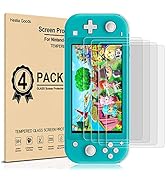 [4 Pack] Hestia Goods Tempered Glass Screen Protector Compatible with Nintendo switch lite - Tran...