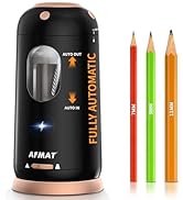 AFMAT PSC8 Electric Pencil Sharpener, Auto in &amp; Out, Fully Automatic Pencil Sharpener, Rechargeab...
