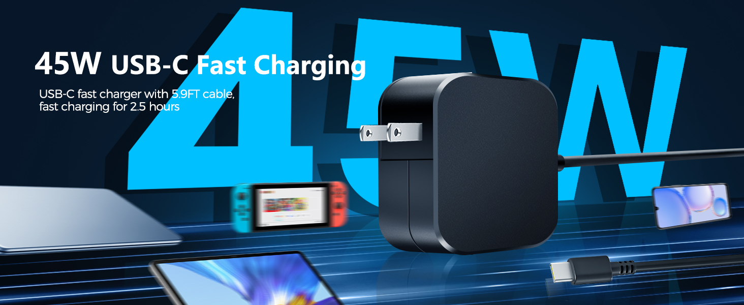 45W USB-C Fast charging