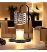 QENLAI Candle Warmer Lamp for Jar Candles, Electric Candle Warmer with 2 Bulbs, 2/4/8h Timer &amp; 7 ...