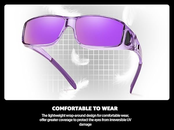 Myiaur Over Glasses Sunglasses for Men Women, Polarized Fit Over Sunglasses UVProtection, Anti Glare