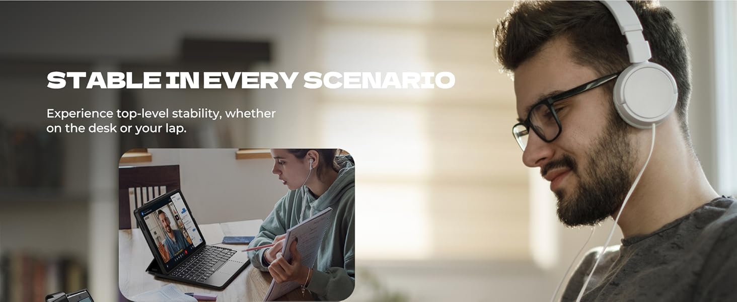 Dexnor for Samsung Galaxy Tab A9+ Plus Keyboard Case Ultra-light Magnetic Folio Keyboard Cover