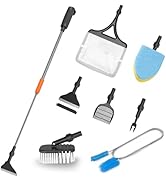 SEAOURA 7-in-1 Aquarium Cleaning Tool, Fish Tank Cleaner with Telescopic Handle,Aquariums Scraper...
