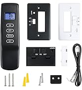 CASMER Gas Fireplace Remote Kit for Millivolt Gas Valve,with Remote Control Thermostat,Fit for sk...