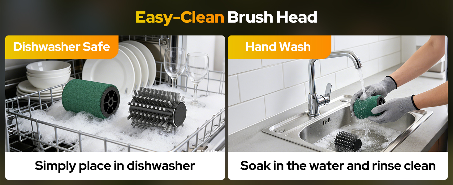 Easy-Clean Brush Head