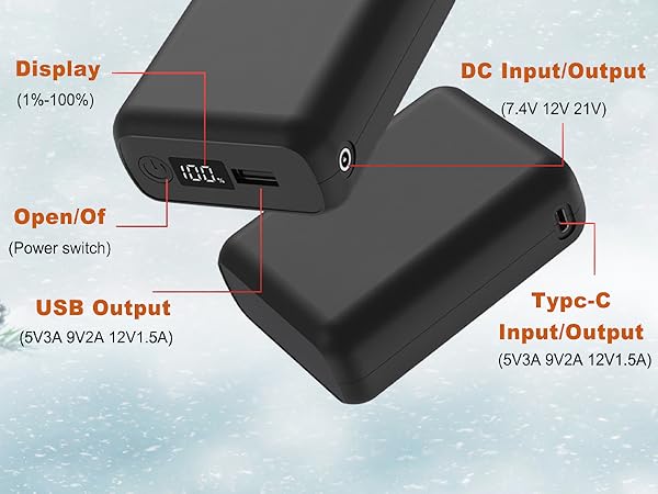 20000mah power bank heated vest battery pack
