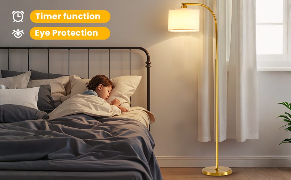 Gold Floor Lamp for Bedroom