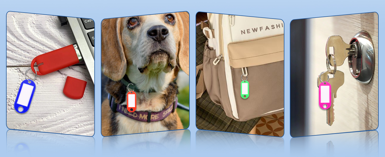 key tags with labels